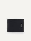 PEDRO Embossed Leather Bi-Fold Wallet with Insert - Black