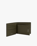 PEDRO Embossed Leather Bi-Fold Wallet with Insert - Olive