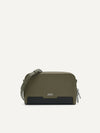 PEDRO Embossed Leather Sling Pouch - Olive