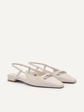 PEDRO Women Studio Kate Leather Ballerina Flats - Cream