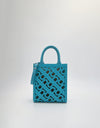 PEDRO Icon Leather Tote Bag - Cyan