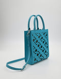 PEDRO Icon Leather Tote Bag - Cyan