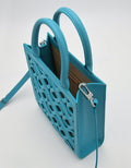 PEDRO Icon Leather Tote Bag - Cyan