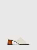 Bonia White Ambra Heeled Mules 08367-6000-01