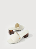 Bonia White Ambra Heeled Mules 08367-6000-01