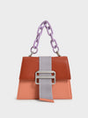 Wren Acrylic Chain-Handle Trapeze Bag