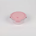 1 NOM Round Glass Food Storage Container 950ml - Pink