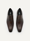 PEDRO Men Altitude Lightweight Leather Derby Shoes - Dark Brown