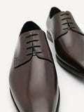 PEDRO Men Altitude Lightweight Leather Derby Shoes - Dark Brown