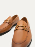 PEDRO Men Gable Leather Loafers - Camel