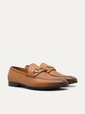 PEDRO Men Gable Leather Loafers - Camel