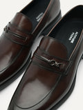 PEDRO Men Altitude Lightweight Metal Bit Leather Loafers - Dark Brown