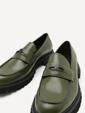 PEDRO Men Icon Leather Loafers - Military Green