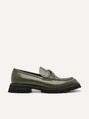 PEDRO Men Icon Leather Loafers - Military Green