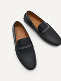 PEDRO Leather Mod Mocassins - Black