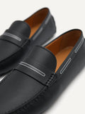 PEDRO Leather Mod Mocassins - Black