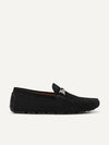 PEDRO Men Suede Moccasins - Black