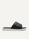 PEDRO Men Ribbed Plush Slides - Black