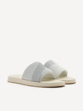 PEDRO Men Pleated Slides - Light Grey