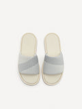 PEDRO Men Pleated Slides - Light Grey