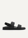 PEDRO Men Raffia Backstrap Sandal - Black