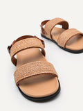 PEDRO Men Raffia Backstrap Sandal - Camel