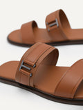 PEDRO Men Backless Dress Sandals - Cognac