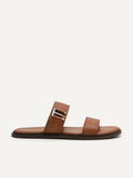 PEDRO Men Backless Dress Sandals - Cognac