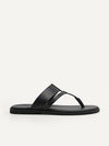 PEDRO Men Grid Thong Sandals - Black