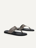 PEDRO Men Grid Thong Sandals - Taupe