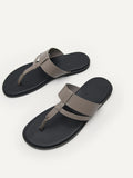 PEDRO Men Grid Thong Sandals - Taupe