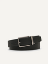 PEDRO Men Leather Reversible Pin Belt - Black