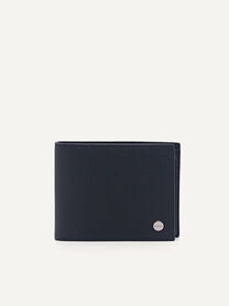 PEDRO Men Bi-Fold Leather Wallet With Insert - Navy