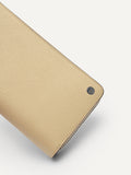 PEDRO Oliver Long Textured Leather Wallet - Sand