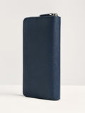 PEDRO Textured leather long wallet - Navy