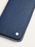 PEDRO Textured leather long wallet - Navy