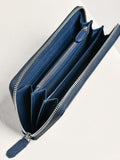 PEDRO Textured leather long wallet - Navy