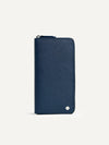 PEDRO Textured leather long wallet - Navy