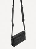 PEDRO Men Leather Sling Pouch - Black