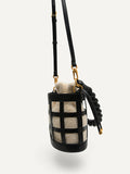 PEDRO Women Plait Bucket Bag - Black