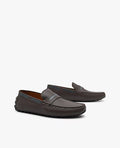 PEDRO Leather Mod Mocassins - Dark Brown